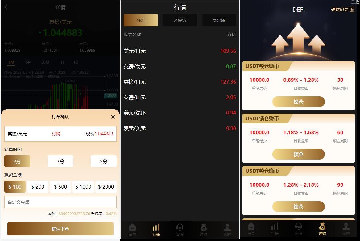 vue期货微盘微交易源码/外汇虚拟币贵金属多國語言/对接实时行情/支持中英越南语