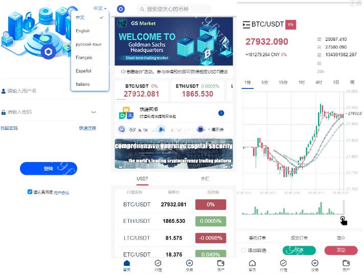 6国语言微盘/亲测微交易所微盘系统/外汇期货贵金属虚拟币微盘源码下载