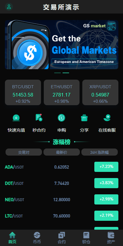 【特惠多國語言交易所】新UI多國語言特惠交易所/永续合约/秒合约/锁仓挖矿/前端uniapp/特惠源码